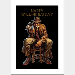 Happy Valentine’s Day. 1920’s art deco Gangster. Posters and Art